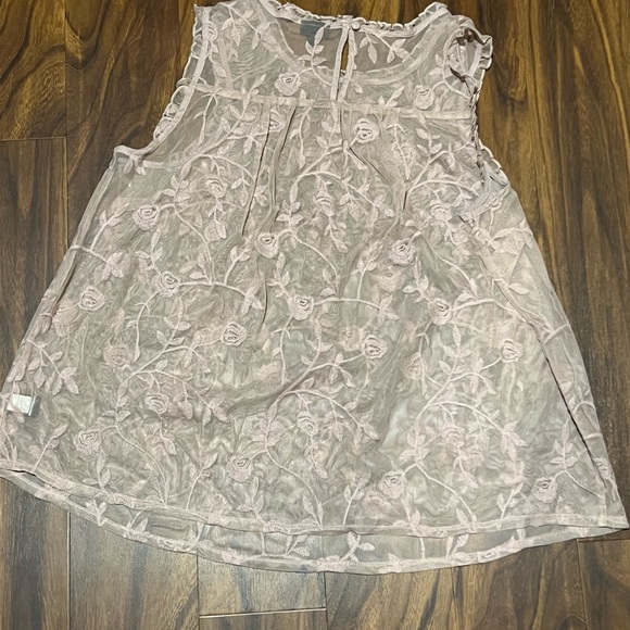 Torrid Ruffle Neck Sheer Tank - Picture 3 of 4